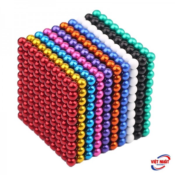 Nam châm bi sắc màu 5mm 1000 viên