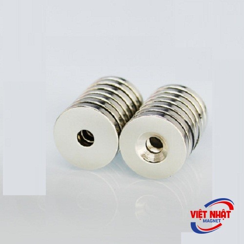 Nam châm viên 20x3 lỗ 5mmm