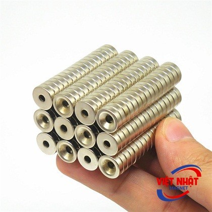 Nam châm viên 10x3 lỗ 3mm